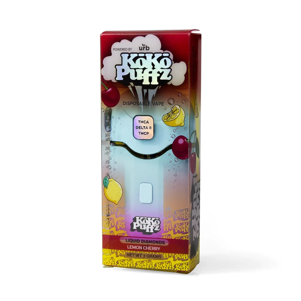 Buy the Koko Puffz Lemon Cherry Vape + Delta 8 – 6 Pack