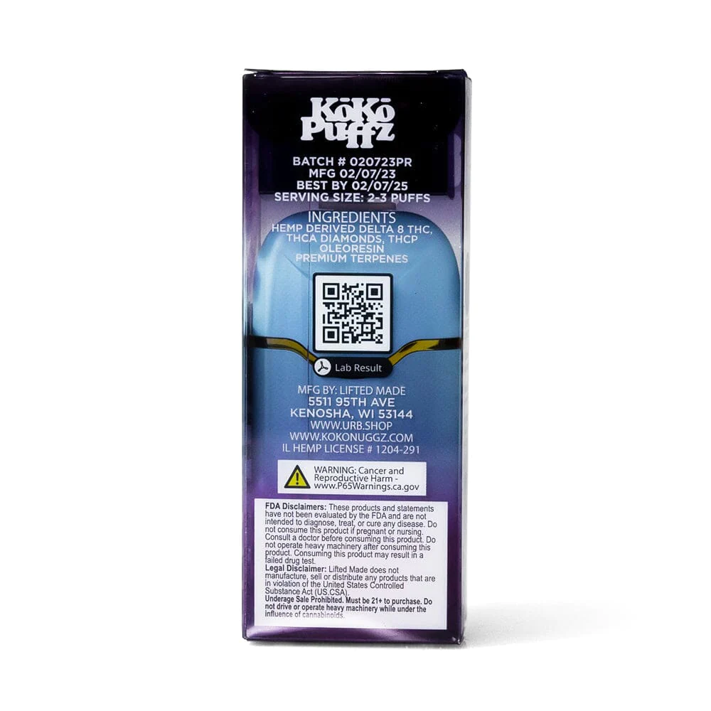 buy Koko Puffz Purple Runtz Vape + Delta 8 – 6 Pack